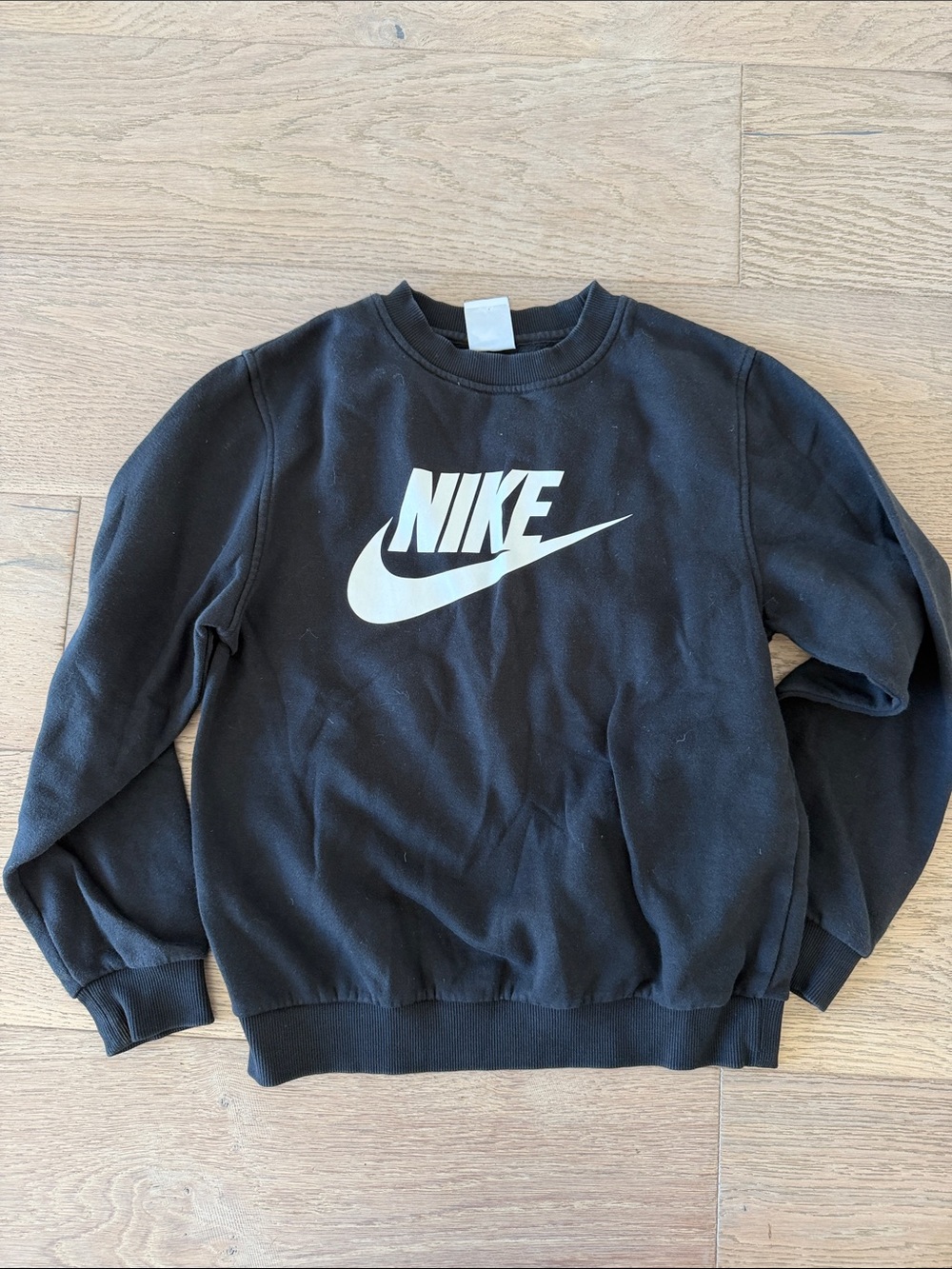 Nike Black Crewneck Sweatshirt with White Swoosh Logo
